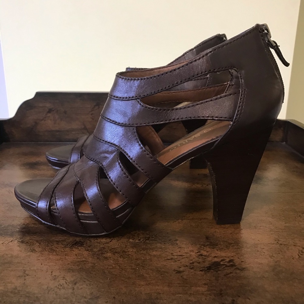 Franco Sarto Brown Leather Heals